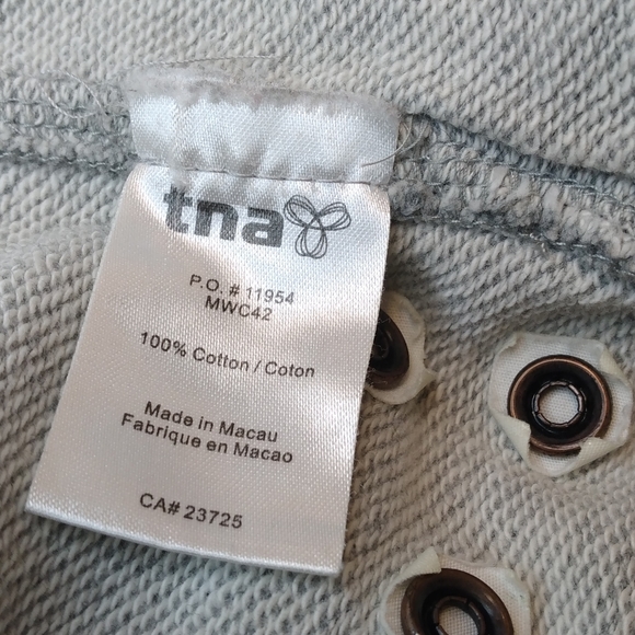 Artizia TNA Women Grey Jersey Hoodie Vest Quarter Zip Logo Size SMALL. - Picture 12 of 13